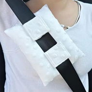 Detailed information about the product Port Pillows Chemo Port Pillow for Seatbelt Chest Protector Chemo Patients Pacemaker Surgery Recovery Support Cushion Gifts Women Minky Dot White