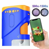 Detailed information about the product Portable 1080P Handheld Microscope 1000X With Photo And Video Functions Educational Mini Pocket Outdoor Toy For Kids Color Blue