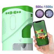 Detailed information about the product Portable 1080P Handheld Microscope 1000X With Photo And Video Functions Educational Mini Pocket Outdoor Toy For Kids Color Green