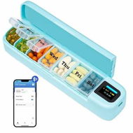 Detailed information about the product Portable Automatic Pill Dispenser,Smart 7 Day Pill Organizer with Alarm And APP,Weekly Travel Pill Case,For Medicines,Supplements and Vitamins Blue
