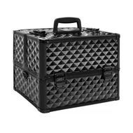 Detailed information about the product Portable Beauty Makeup Case Diamond - Black