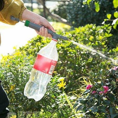 Portable Beverage Bottle Spray Adjustable Garden Sprinkler Garden Watering Tool Nozzle for Gardens Nurseries High Pressure Air Pump for Watering