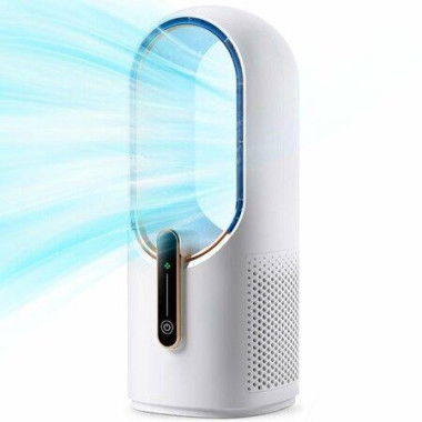 Portable Bladeless Fan 11.8 inch Cooling Fan with 3 Speeds Quiet Table Fans For Home, Bedroom, Office(White)