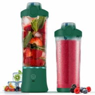 Detailed information about the product Portable Blender,270 Watt for Shakes and Smoothies Waterproof Blender USB Rechargeable with 20oz Blender Cups with Travel Lid (Green,20oz)
