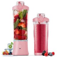 Detailed information about the product Portable Blender,270 Watt for Shakes and Smoothies Waterproof Blender USB Rechargeable with 20oz Blender Cups with Travel Lid (Pink,20oz)