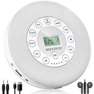 Detailed information about the product Portable Bluetooth CD Player Personal Walkman MP3 Players with Built-in Speakers,Anti-Shock Protection,USB & CD Playback Support (White)