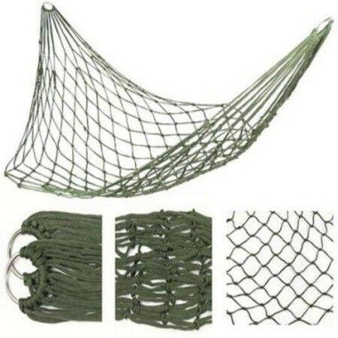 Portable Camping And Leisure Mesh Hammock 9 Strand Nylon Rope Hammock Many Colours Quality