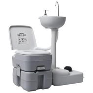 Detailed information about the product Portable Camping Toilet And Handwash Stand Set Grey