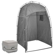 Detailed information about the product Portable Camping Toilet with Tent 10+10 L