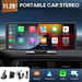 Portable Car Stereo Radio 11.26 Inch Apple Carplay Android Auto MP5 Player Wireless MirrorLink Bluetooth Head Unit FM Audio Vehicle Touchscreen System. Available at Crazy Sales for $129.95