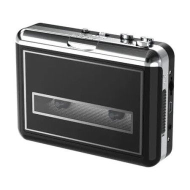 Portable Cassette Player Tape Recorder MP3 Digital Converter with Headphones Audio Music Travel Gift Compact Black