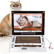 Detailed information about the product Portable Cat Laptop Scratcher for Indoor Cats,3-in-1 Interactive Cat Toys with Fluffy Mouse and Ball Pad,Kitten Toys and Cat Scratching Board