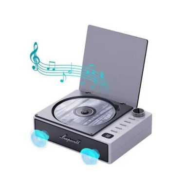Portable CD Player Bluetooth Speakers Rechargeable Small Compact Retro Music Players Personal Desktop USB Home Gym Travel Road Trip