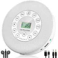 Detailed information about the product Portable CD Player Built-in Speaker Stereo, Personal Walkman MP3 Players 2000mAh Rechargeable Compact Car Disc CD Music Player USB Play Anti-Shock Protection (White)