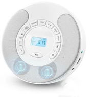 Detailed information about the product Portable CD Player with Dual Stereo Speakers Rechargeable with Bluetooth Transmitter with Headphone Jack AUX,White