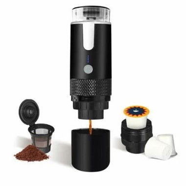 Portable Coffee Machine Electric Espresso Maker USB Rechargeable Coffee Maker Compatible with Capsule & Ground (Not heated)