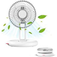 Detailed information about the product Portable Desk Fan - Foldable And Rechargeable Super Quiet 3-Speed Battery Operated Fan For Office And Home (White)