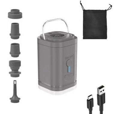 Portable Electric Air Compressor Tire Inflator,1200Mah Battery,30-50 Psi,With Valve Adapters,Suitable For Cars Boat Vacuum Pumping