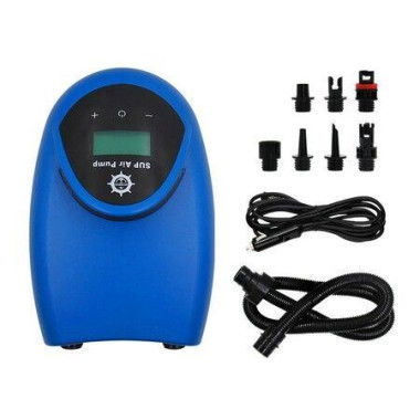 Portable Electric Air Pump 20PSI High Pressure Air Compressor Inflate And Deflate Pump With 7 Nozzles For Inflatable Stand-up Paddle Surfboard Color Blue