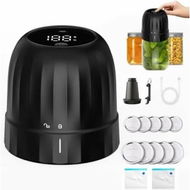 Detailed information about the product Portable Electric Mason Jar Vacuum Sealer Automatic Air Pump USB Rechargeable For Food Storage Color Black