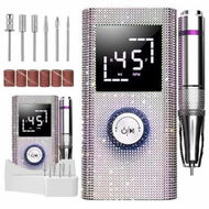 Detailed information about the product Portable Electric Nail Drill, Diamond 45000 RPM Rechargeable E-File Cordless Low Noise for Acrylic Gel Nails Manicure Pedicure