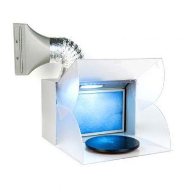 Portable Exhaust Fan Air Brush Spray Booth With LED