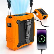 Detailed information about the product Portable Fan with 5-Speed Settings,Dual-Sided Clip on Wearable Belt Waist Fan,2 Settings including Flashlight,Travel Essential for Outdoor Camping