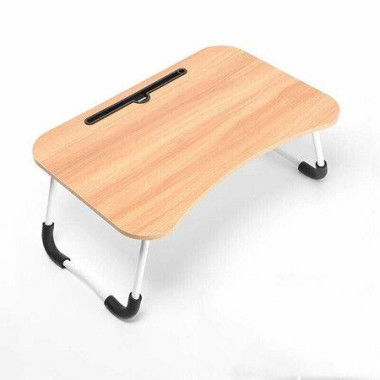 Portable Foldable Laptop Desk with Phone Slot Cup Holder Lazy Bed Study Desk for Home OfficeBlackNormal Version