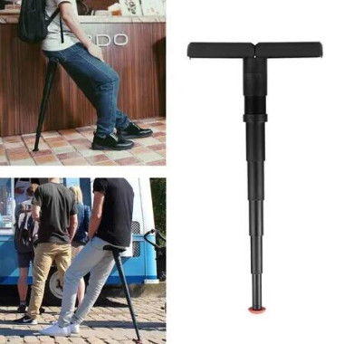 Portable Folding ABS Stool Adjustable Height 17-70cm Travel Outdoor Camping Fishing Picnic Waiting Queue Seat Lightweight