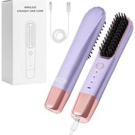Detailed information about the product Portable Hair Straightener Brush, Mini Cordless Wireless Hot Comb, Electric Hair Styling Tool for Women Travel (Purple)
