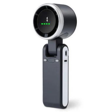 Portable Handheld Fan 5200â€¯mAh USBâ€‘C Rechargeable,5 Speed Quiet Brushless Foldable Pocketâ€‘Size with Stand,Black