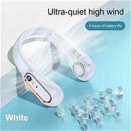 Detailed information about the product Portable Hanging Neck Fan Digital Display Usb Rechargeable Fan Portable Bladeless Mute Neckband Fans Electric Fan Color White