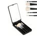 Portable Makeup Mirror with LED Lights, Rechargeable LED Makeup Mirror with Brush Set, for Women, Birthday Gift for Teens, Black. Available at Crazy Sales for $19.95