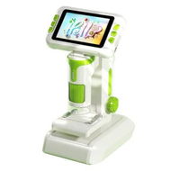 Detailed information about the product Portable Microscope with 4 inch HD Screen, 2 in 1 Desktop Handheld Miniscope Rechargeable Education Science Microscopes Gift for Boys and Girls (Green)