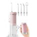 Portable Mini Water Dental Flosser for Teeth Cleaning Travel Oral Irrigator with Telescopic Water Tank, 4 Modes IPX7 Waterproof Design, Pink. Available at Crazy Sales for $39.95