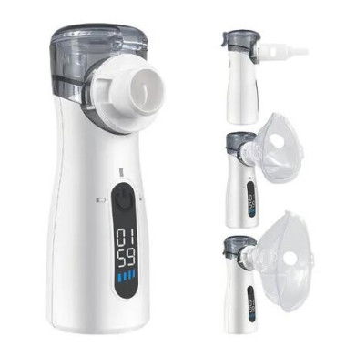 Portable Nebulizer Rechargeable with Auto Cleaning LED Power Display 3 Modes Handheld Nebulizer for Home Travel Office