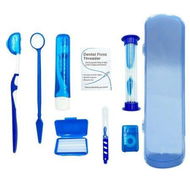 Detailed information about the product Portable Orthodontic Care Kit - Orthodontic Toothbrush Kit - Travel Oral Care Kit (8pcs Per Set) - Blue.