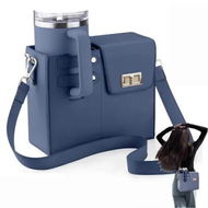 Detailed information about the product Portable Outdoor Water Cup Storage Crossbody Bag with Water Bottle Holder,Water Bottle Crossbody Bag,Purse For Women Color Blue