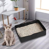 Detailed information about the product Portable Pet Toilet Lightweight Collapsible Litter Box Oxford Cloth Sturdy Scratch Resistant Supplies Accessories Travel Indoor