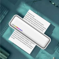 Detailed information about the product Portable Printer Wireless, Bluetooth Thermal Printer with 5 Rolls Thermal Paper, Inkless Compatible with iOS, Android for Office and Home (White)