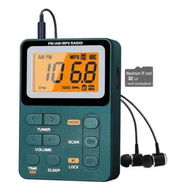 Detailed information about the product Portable Radio AM FM, Rechargeable Pocket Speaker with Best Reception Digital Tuning, MP3, Stereo Earphone for Jogging, Gym, Camping, Green