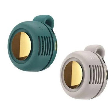 Portable Silent Mini Bladeless Electric Fan,Mini Whirlwind Fan for Waist Clip Fan,3 Speeds Hands-Free Neck Fan (White Green)