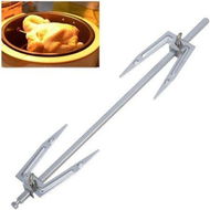 Detailed information about the product Portable Stainless Steel Barbecue Sticks Skewers Oven Rotation Rotate Chicken Roasting Fork Air Fryer Supplies