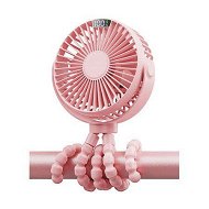 Detailed information about the product Portable Stroller Fan, LED Display 6000mAh Battery Operated Mini Clip Fan For Car Seat Crib Treadmill Travel(Pink)