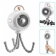 Detailed information about the product Portable Stroller Fan with 3 Speeds and Rotatable Handheld Personal Desk Cooling Fan for Car Seat Crib Treadmill Camping Travel (White)