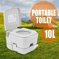 Detailed information about the product Portable Toilet 10L Camping Potty Restroom Outdoor Travel Boating Caravan Square Light Gray