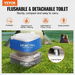 Portable Toilet for Camping Porta Potty with 3.2 Gal Waste Tank & 2.6Gal Flush Tank Push-Button Pressurized Flush Commode with Level Indicator. Available at Crazy Sales for $149.95