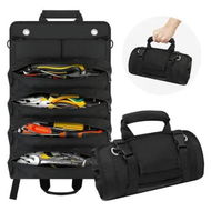 Detailed information about the product Portable Tool Storage Box with 2 Detachable Zipper Pouch, Tool Organizer Bag Roll Up Carrier Bag for Electrician Mechanic (Black)