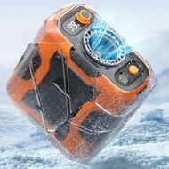 Detailed information about the product Portable Waist Clip Fan, Wearable Belt Personal Fan with 100 Levels Speeds, 13500RPM Strong Airflow, Rechargeable Battery for Outdoor Jobsite, Orange