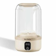 Detailed information about the product Portable Washing Machine,Wireless Mini Washer Deeply Cleans Small Laundry Items,Socks,Underwear,Clothes,Small Washer,Beige